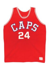 1969-1970 Rick Barry ABA Washington Caps Salesman Sample Red Alternate Jersey 