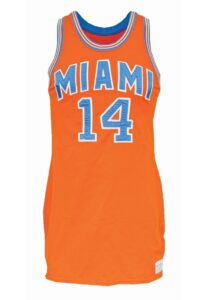 1969-70 Wil Jones Rookie Miami Floridians Game-Used Home Jersey with Stirrup Socks