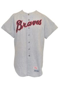 1969 Atlanta Braves No. 55 Team-Issued Road Flannel Jersey