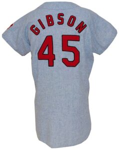 1969 Bob Gibson St. Louis Cardinals Game-Used & Autographed Road Flannel Uniform