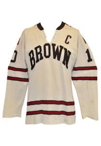 1969 Conrad Schmidt Brown University Game-Used Home Captain’s Jersey