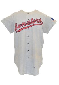 1969 Darold Knowles Washington Senators Game-Used Road Flannel Jersey