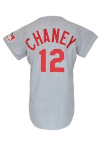 1969 Daryl Chaney Cincinnati Reds Game-Used & Autographed Road Flannel Jersey