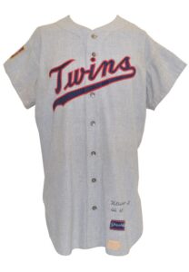 1969 Harmon Killebrew Minnesota Twins Game-Used Road Flannel Jersey