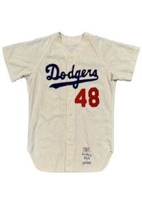 1969 Ivy Armstrong LA Dodgers Affiliate Game-Used Flannel Jersey