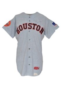 1969 Joe Morgan Houston Astros Game-Used & Autographed Road Flannel Jersey