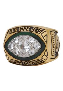 1969 Joe Namath NY Jets Super Bowl III Championship Ring