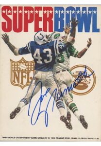 1969 Joe Namath Super Bowl III Autographed Program & Photo