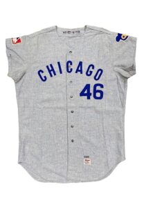 1969 Ken Johnson Chicago Cubs Game-Used Road Flannel Jersey