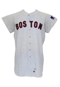 1969 Lee Stange Boston Red Sox Game-Used Road Flannel Jersey