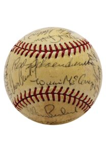 1969 NL All-Stars Team-Signed ONL Baseball With Clemente