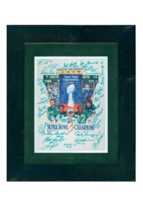 1969 NY Jets Team-Signed Super Bowl 3 Framed Display