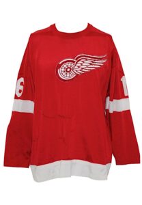 1969 Ron Harris Detroit Red Wings Game-Used Durene Jersey