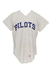 1969 Seattle Pilots Spring Training Game-Used Home Flannel Jersey