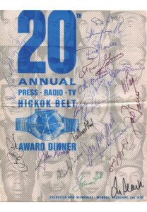 1969 Tom Seaver, Joe Louis & Others Autographed Hickok Belt Award Program with Tie Clasp