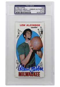 1969 Topps Kareem Abdul-Jabbar Autographed Card