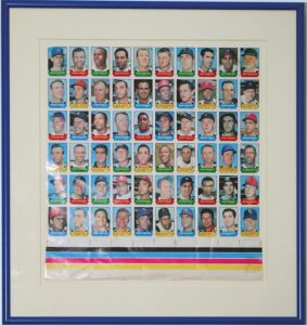 1969 Topps Press Proof Stamp Sheet