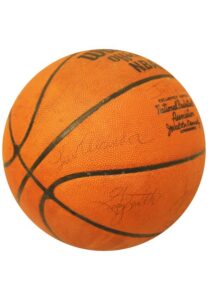 1970-71 Milwaukee Bucks Team-Signed Wilson Official NBA Basketball W. Rare Lew Alcindor & Oscar Robertson