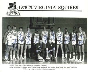 1970-71 Virginia Squires ABA Team Autographed Photo