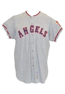 1970 Alex Johnson California Angels Game-Used Road Flannel Jersey