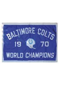 1970 Baltimore Colts World Champions Banner That Flew Over Memorial Stadium