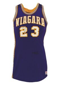 1970 Calvin Murphy Niagara University NCAA Tournament Game-Used Road Jersey Autographed by the Team