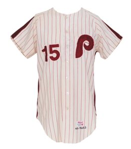 1970 Denny Doyle Philadelphia Phillies Game-Used Home Flannel Jersey