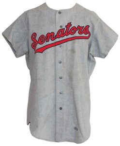 1970 Greg Gossen Washington Senators Game-Used Road Flannel Jersey