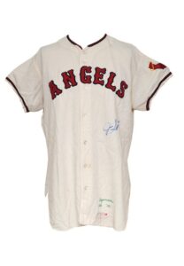 1970 Jim Spencer California Angels Game-Used & Autographed Home Flannel Jersey