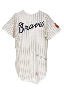 1970 “Jumbo” Jim Nash Atlanta Braves Game-Used & Autographed Home Flannel Jersey