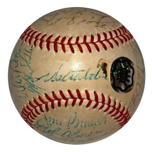 1970 Los Angeles Dodgers Team Autographed Baseball