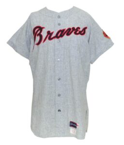 1970 Lum Harris Atlanta Braves Manager’s Worn Road Flannel Jersey