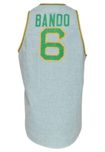 1970 Sal Bando Oakland Athletics Game-Used Green Mist Road Jersey Vest