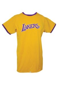 1970 Willie McCarter LA Lakers Equipment Bag & 1970s LA Lakers Worn Home Shooting Shirt