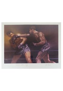 1970s Joe Louis & Max Schmeling Dual-Signed Sports Illustrated LE “Living Legends” Print