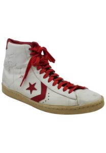 1970s Julius “Dr. J” Erving Philadelphia 76ers Game-Used & Autographed Single Shoe