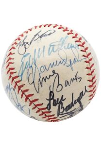 1970s MLB Hall Of Famers & Stars Multi-Signed Baseball