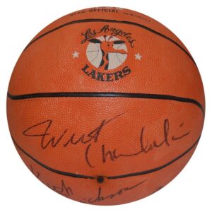 1971-1972 Los Angeles Lakers Championship Team Autographed Basketball