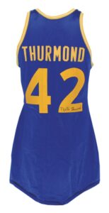 1971-1972 Nate Thurmond Golden State Warriors Game-Used & Autographed Road Jersey