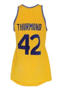 1971-72 Nate Thurmond Golden State Warriors Game-Used Home Durene Jersey