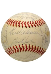 1971 Baltimore Orioles Team-Signed OAL Baseball