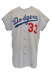 1971 Danny Ozark Los Angeles Dodgers Coaches-Worn Road Flannel Jersey