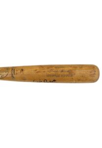 1971 Ernie Banks Chicago Cubs Game-Used & Autographed Bat