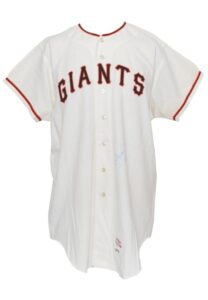 1971 Gaylord Perry SF Giants Game-Used & Autographed Home Flannel Jersey