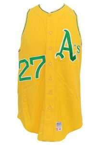 1971 Jim “Catfish” Hunter Oakland A’s Game-Used Road Flannel Vest