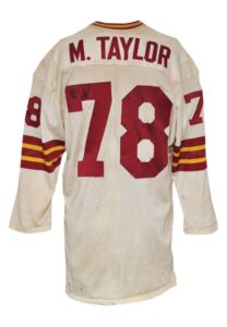 1971 Mike Taylor Washington Redskins Game-Used & Autographed Road Jersey