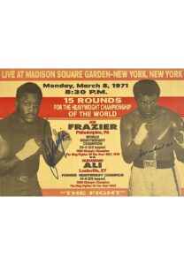 1971 Muhammad Ali & Joe Frazier Dual-Signed “The Fight” On-Site Fight Poster