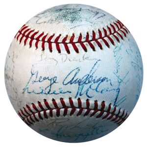 1971 NL All-Star Team Autographed Baseball with Clemente