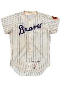 1971 Sonny Jackson Atlanta Braves Game-Used & Signed Flannel Jersey