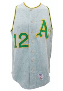 1971 Tommy Davis Oakland A’s Game-Used Flannel Vest